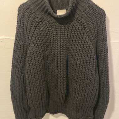 Maglione in maglia grossa nero