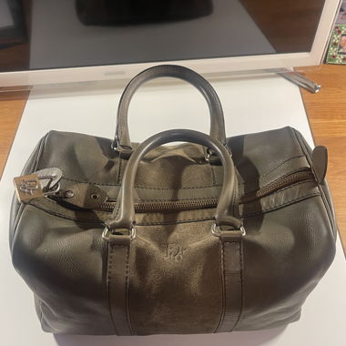 Sac vintage Dior Boston en cuir (70-80s)