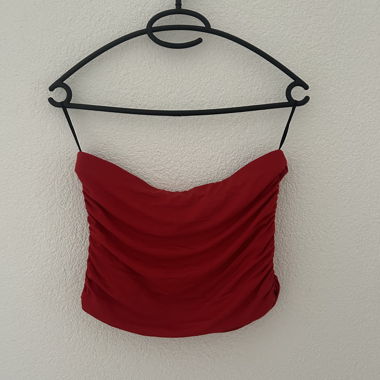 Red Bandeau Top
