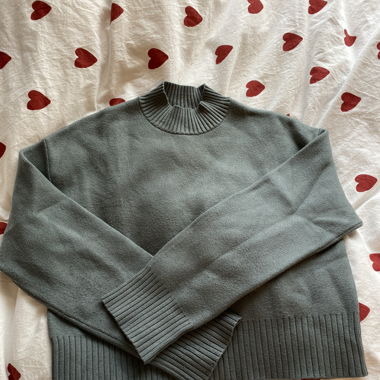 Green Turtle Neck Sweatshirt