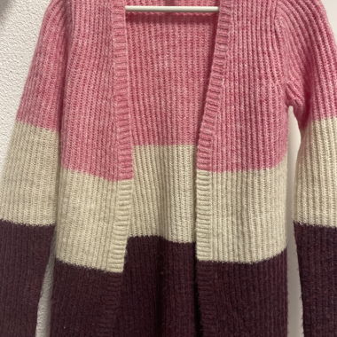 Cardigan in maglia a righe