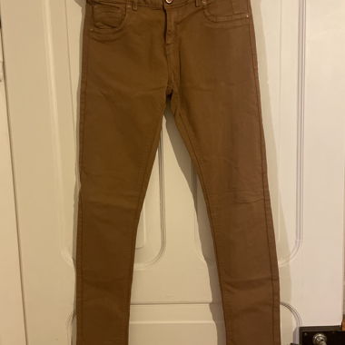 jeans marrone elasticizzato