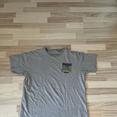 Oversized graues Tshirt mit Print