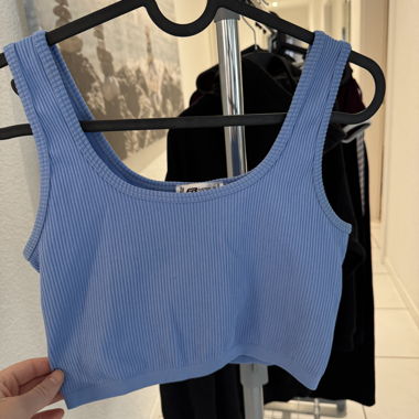 Crop-Top blau