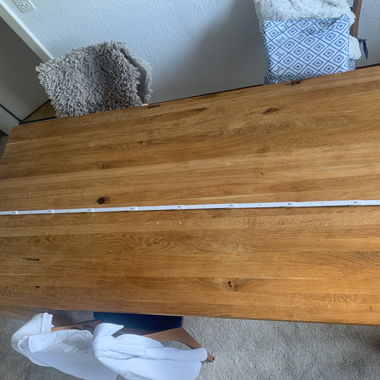 Massiver Eichentisch mit Auszug