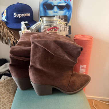Brown Suede Ankle Boots