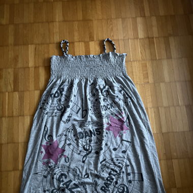 Music-Themed Summer Dress Smocked Top Casual Fit 