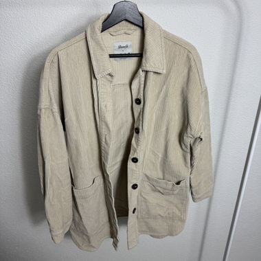 Veste en velours côtelé beige, taille 34