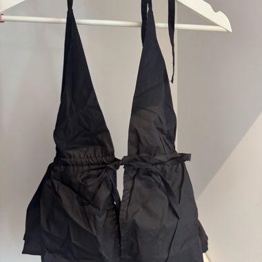 Halter top with open back