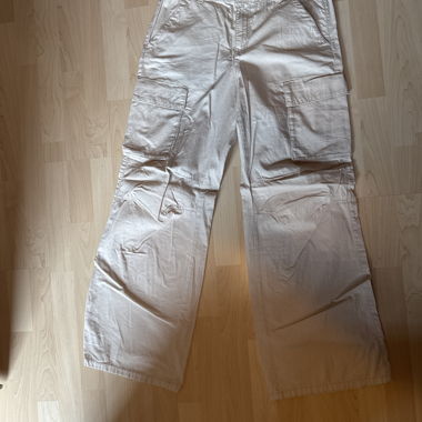 Pantalon cargo beige