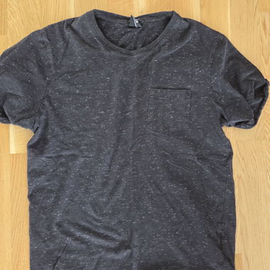 Black T-shirt with chest pocket