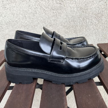 Vagabond leather platform loafers