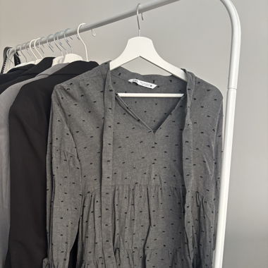 grey zara dress