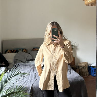 beige suede shirt