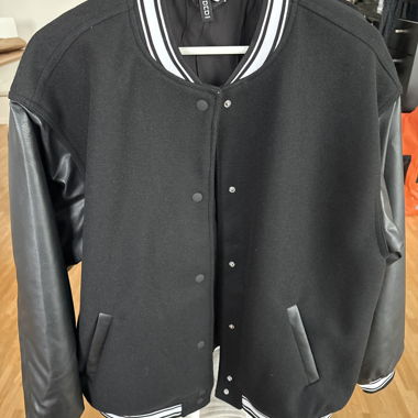Black College Jacket Baseball Jacket