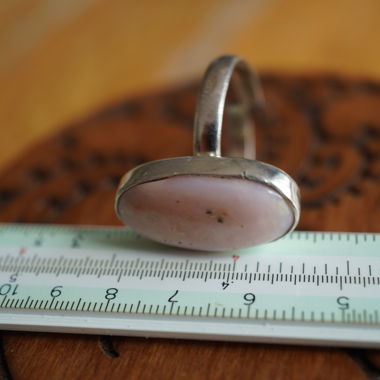 Bague Opale Rose, taille réglable, uni