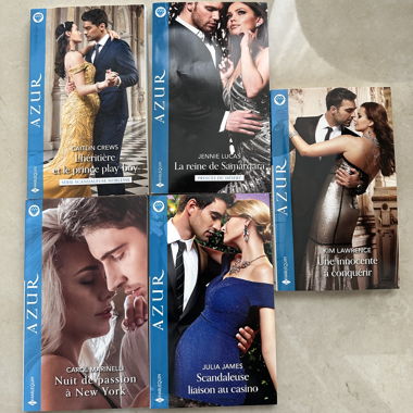 Lot de 5 romans Harlequin Azur