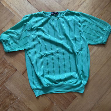T-shirt vintage vert à rayures