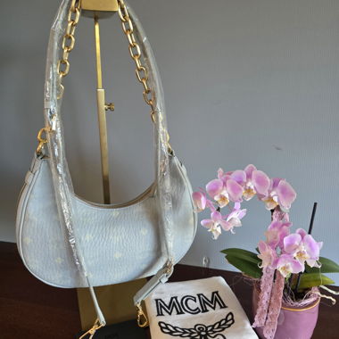 Sac bandoulière MCM gris clair