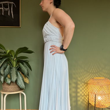 Abendkleid Pastell blau
