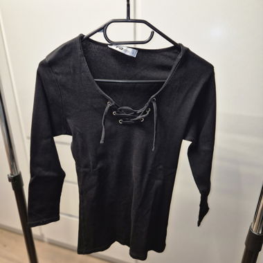 Top Corsetto Nero con Lacci