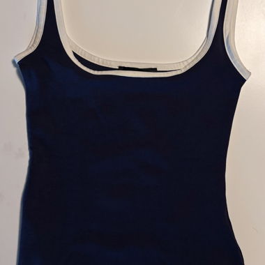 Two Tank Tops in Blue and White