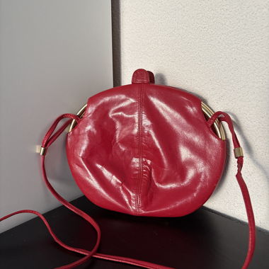 Sac bandoulière en cuir rouge RODO