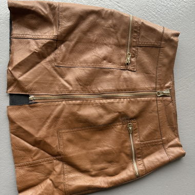 Brauner Lederrock