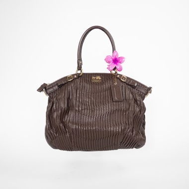 Brown Vintage Coach Madison Leather Bag