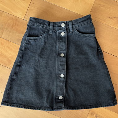 Schwarzer Jeans Rock