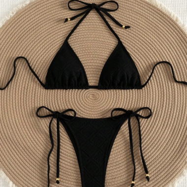 Schwarzes Bikini-Set