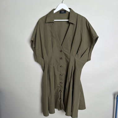 Olive Cider Shirt Dress