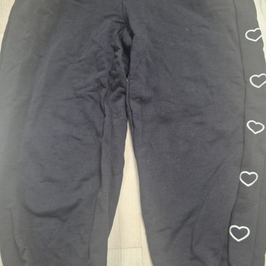 Black Joggers with Hearts