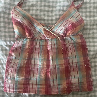 Vintage Plaid Summer Top