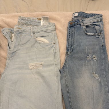 2 pantalons jeans 