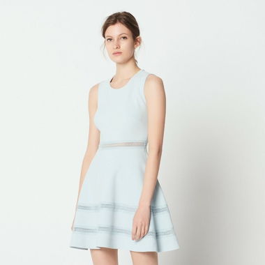 Sandro Skaterkleid hellblau