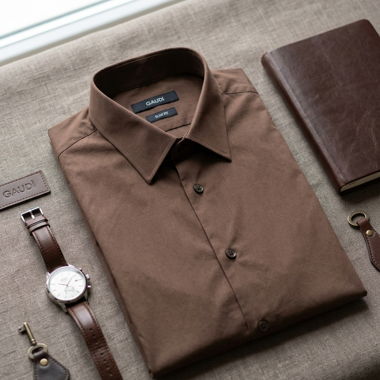 Camicia da abito Gaudi marrone