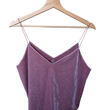 Pink velvet top
