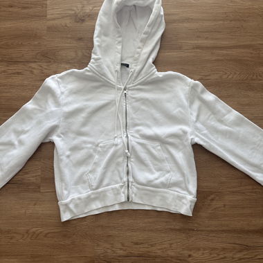 Hoodie zippé blanc