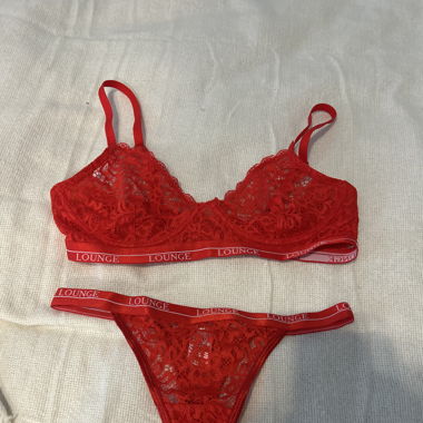 Rotes Lounge Underware Set
