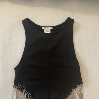 party top with glitter threads🪩
