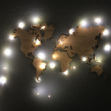 Wooden World Map