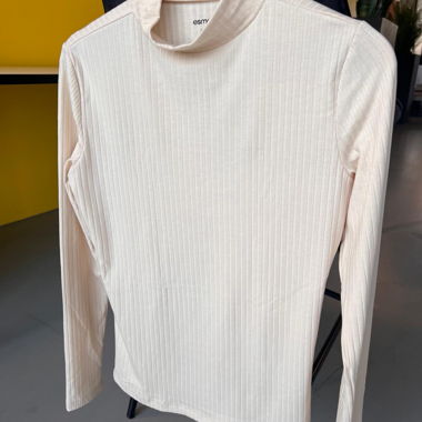Esmara rib long-sleeve with stand-up collar S