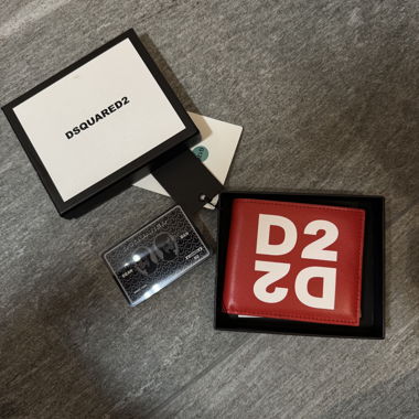 dsquared2 geldbörse herren rot