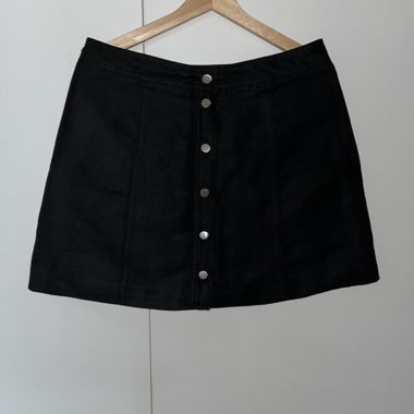 DIVIDED Jupe mini noire avec boutons-pression