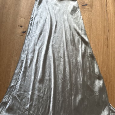 Silver Satin Skirt