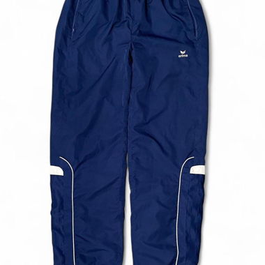 blue erima track pants with bottom zipper