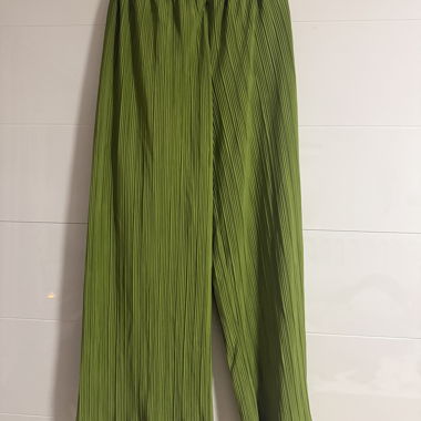 Green pleated trousers MISU size 36