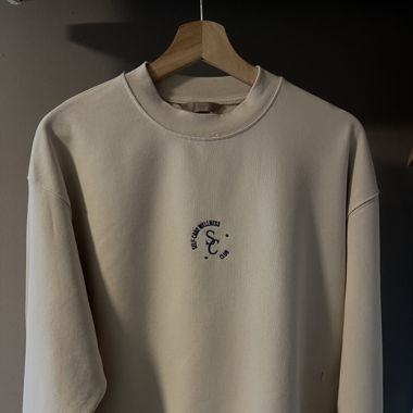 beige oversized sweatshirt h&m