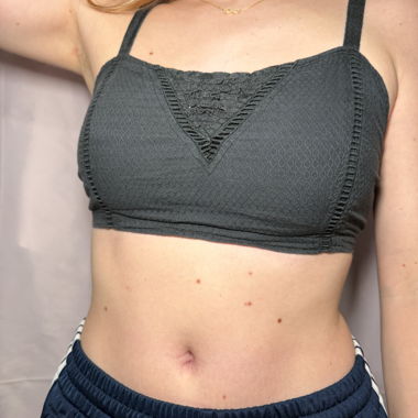 Black Crop Top with Straps